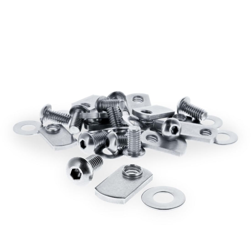 8020, 3620, 15 Series, 5/16-18 x .625" Long 8utton Head Socket Cap Screw (BHSCS), with .345" Washer and Economy Slide-in T-Nut, Stainless Steel SS 8020 Channel Hardware HW (10) 10