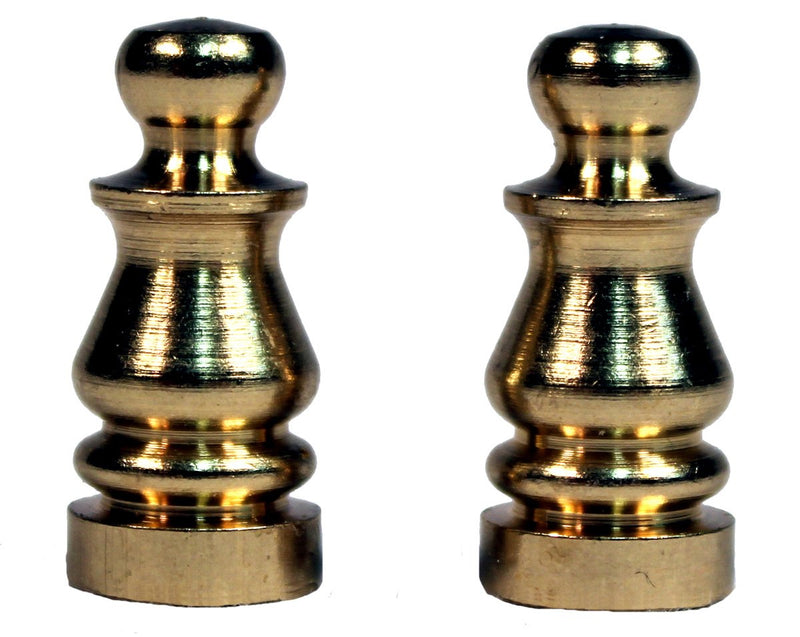 Creative Hobbies® ELY505 Solid Brass Finial for Lamp Shades, 1 Inch Tall -Pack of 2 Pkg/2