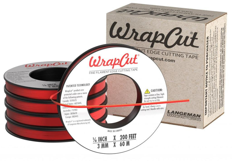 WrapCut, Edge Cutting Tape, 1/8-Inch X 200 Feet, 5-Pack