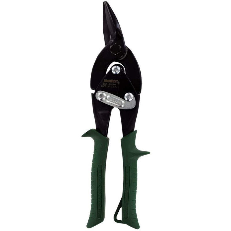 MIDWEST Blackout Series Aviation Snip - Right Cut Regular Tin Cutting Shears with Forged Blade & KUSH'N-POWER Comfort Grips - MWT-6716RO