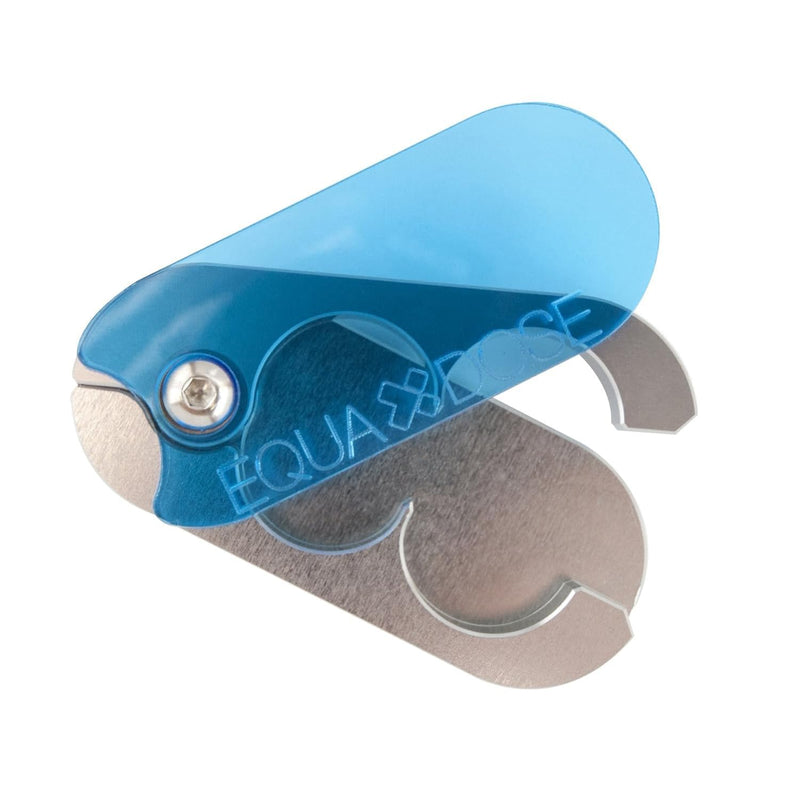 EQUADOSE Pill Splitter with Precision Aluminum Blades, Safely and Cleanly Cuts Small and Large Tablets, Vitamins, and Pills, Easy Tablet Divider for Accurate Medication Dosing