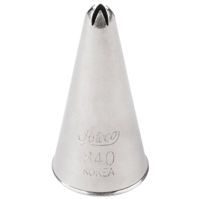 Ateco # 840 - Closed Star pastry Tip .16'' Opening Diameter- Stainless Steel