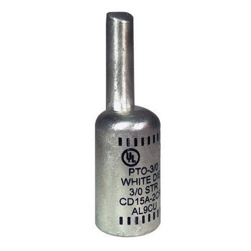 Morris 90987 Offset Solid Pin Terminal Compression Type Connector with 4/0 to 2/0 Wire Range, 1-Pack 4/0 Reduce To 2/0