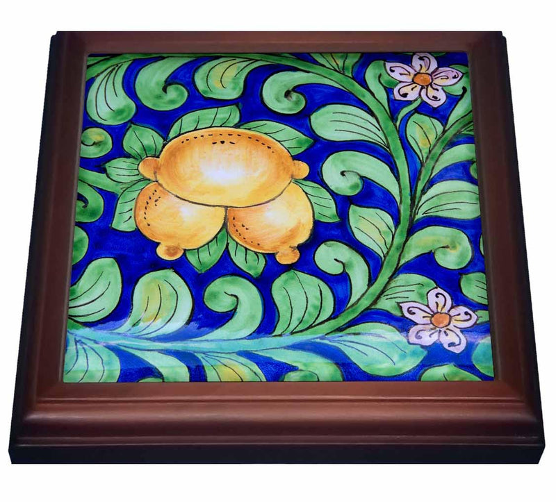 3dRose Italy, Orvieto Italian Pottery Plate for Sale in The Streets Trivet with Ceramic Tile, 8 by 8", Brown