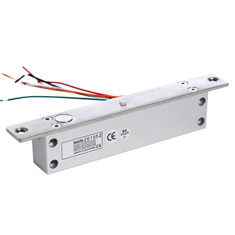 UHPPOTE NC Fail Safe DC12V Deadbolt Electric Drop Bolt Plug Narrow Door Lock Time Open Wire