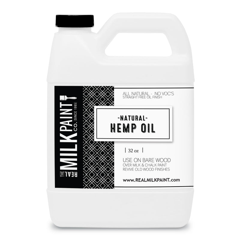 Real Milk Paint, Hemp Oil for Wood Finishing, Cutting Boards, Butcher Blocks, Countertops, Wood Utensils, Food Grade, 32 oz 32 Fl Oz (Pack of 1)