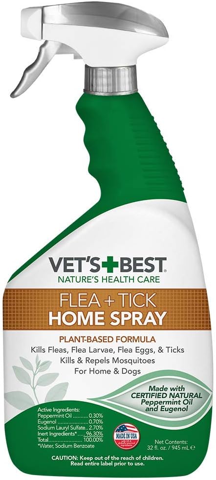 Vet's Best Flea and Tick Easy Spray | Flea Treatment for Dogs and Home |Plant-Based Formula | 6.3 Ounces - PawsPlanet Australia