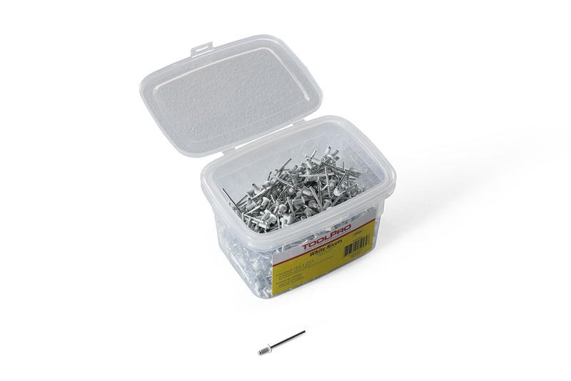 ToolPro Pop Rivets for Ceilings, 1/8" (500, White) 500