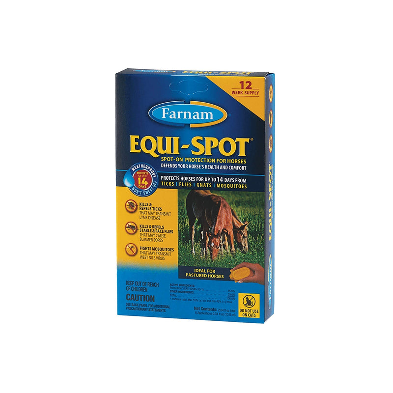 Farnam Equi-Spot Spot On Protection for Horses, 12-Week Supply with 6 Applications 12 week supply - PawsPlanet Australia