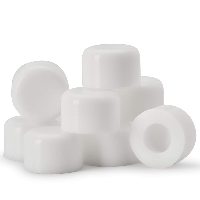 Premium Rubber Door Stop Stud Replacement Tips – Doorstopper Bumpers, Springe Hinge End Caps for Wall & Floor Protection – Universal Size (White) White