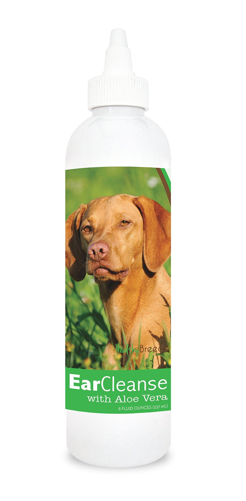 Healthy Breeds Vizsla Ear Cleanse with Aloe Vera - Gently & Effectively Clean, Dry & Deodorize Your Pet's Ears At Home - Cucumber Melon Scent - 8 oz