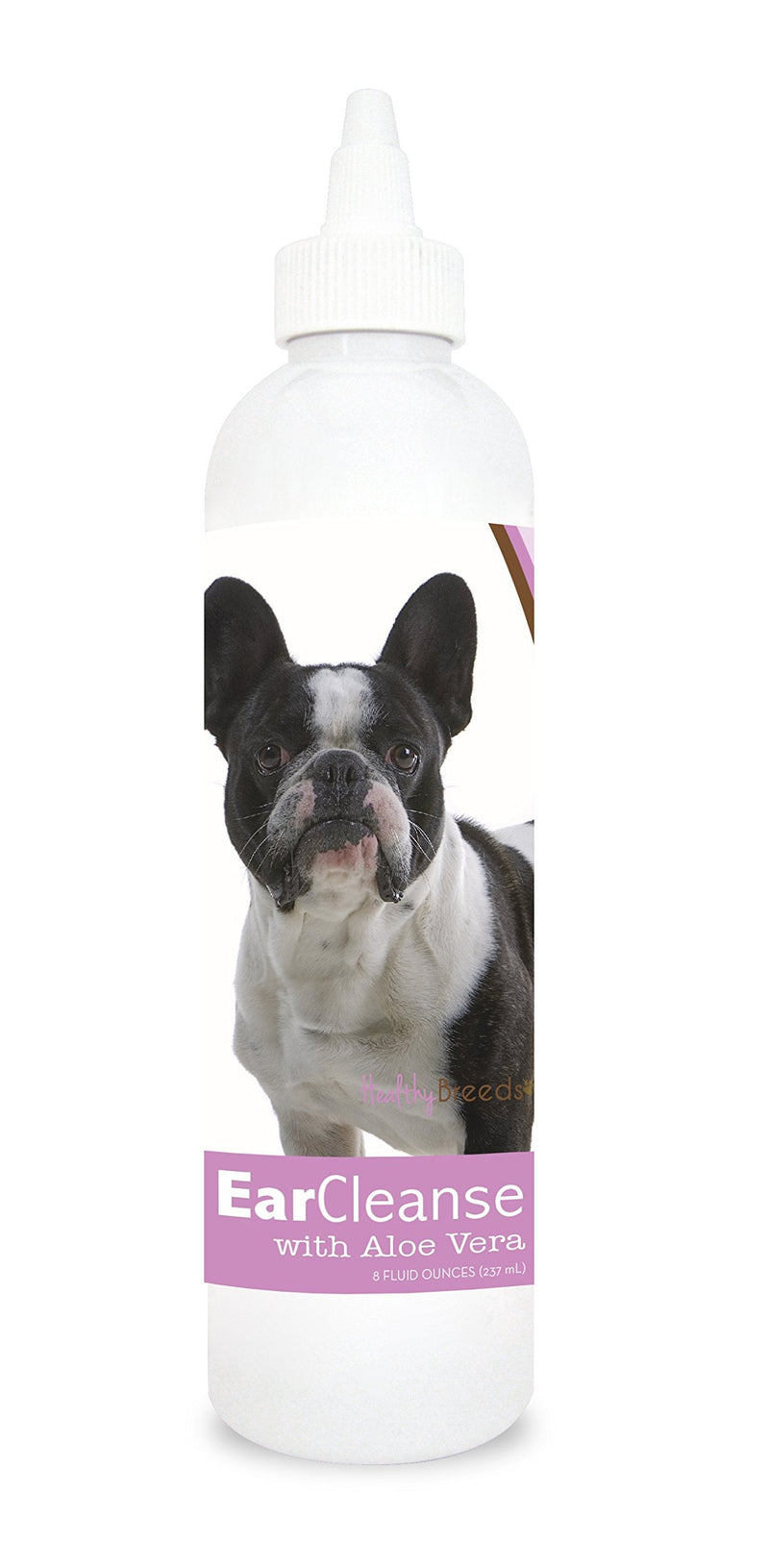 Healthy Breeds French Bulldog Ear Cleanse with Aloe Vera Sweet Pea and Vanilla 8 oz - PawsPlanet Australia