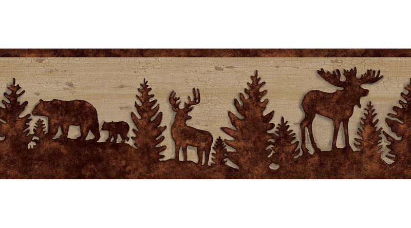 Chesapeake TLL35711B Shawnee Chestnut Silhouettes Border, Chetnut