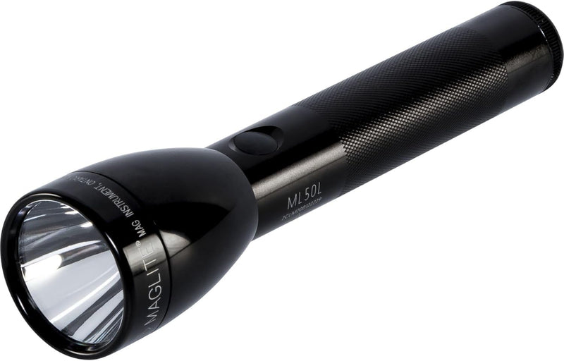 MagLite ML50L 2-Cell C LED Flashlight, Adjustable Beam, High & Low Modes, Water-Resistant - Black Display Box