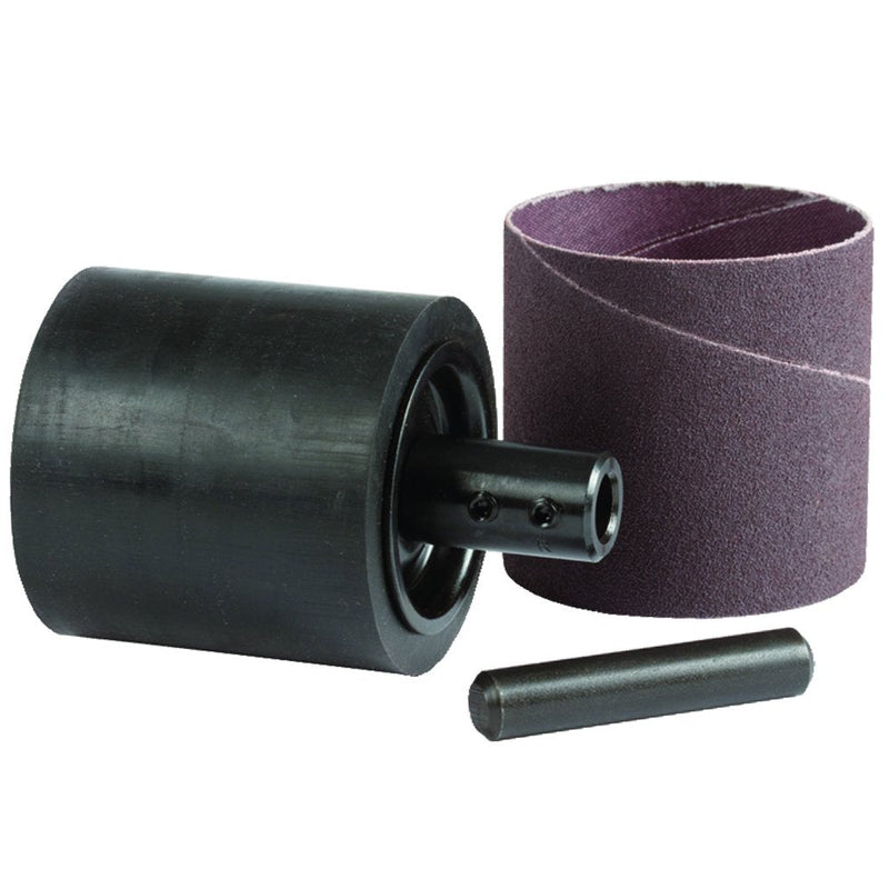 SD048048-08MDP Shank Motor Shaft Convertible Rubber Expansion Sanding Drum with P4 Shaft and 80 Amp Sleeve, 3" x 3" 1/2"