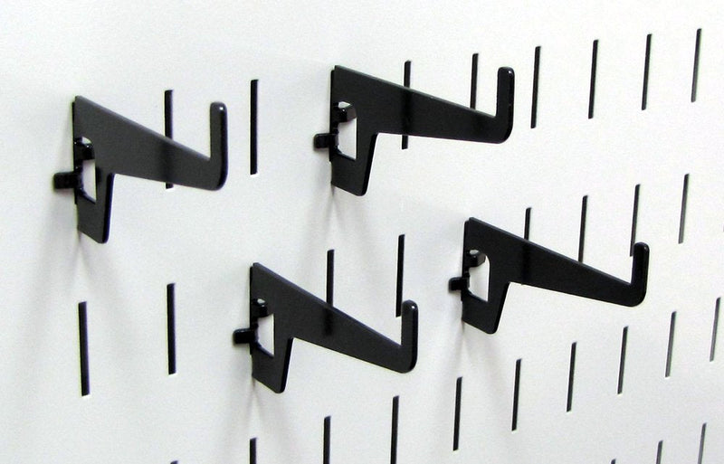 Wall Control Pegboard 2-7/8in Long Reach Slotted Hook Pack - Slotted Metal Pegboard Hooks for Wall Control Pegboard and Slotted Tool Board – Black 2 Inch - 7/8 Inch