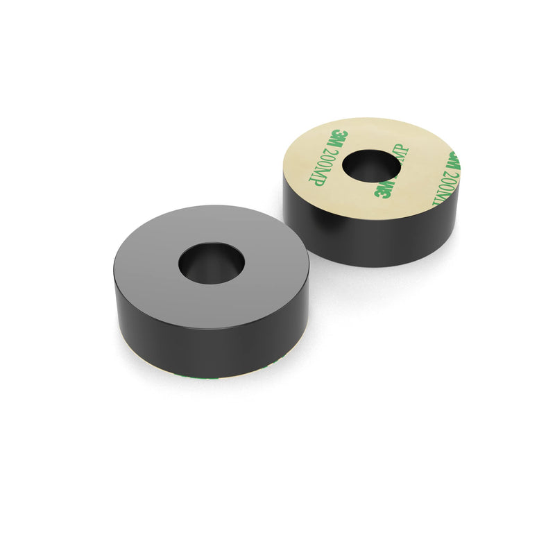 Isolate It: Sorbothane Vibration Isolation Washer 30 Duro with 3M PSA (0.5" ID - 1.5" OD - 0.5" Thick) - 4 Pack