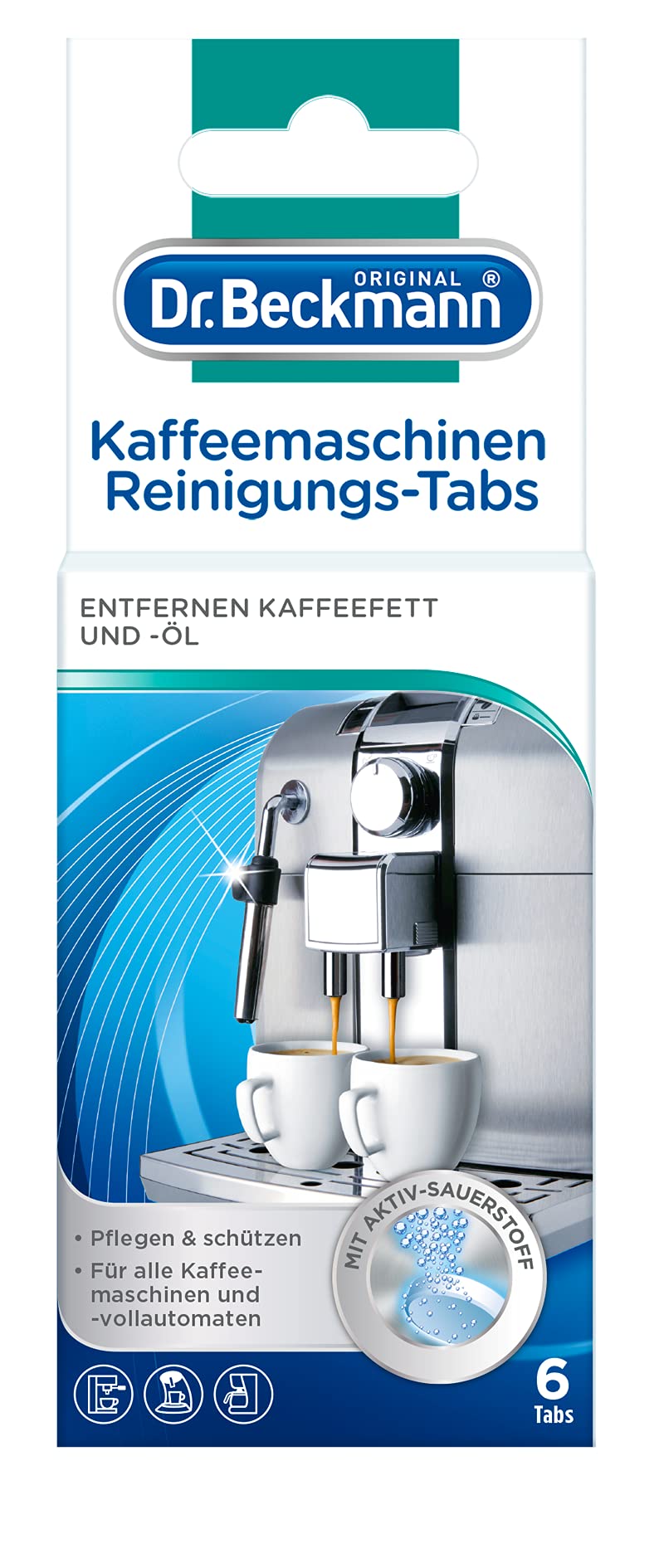 Dr. Beckmann Coffee Machine Cleaning Tabs 1 Count (Pack of 6)