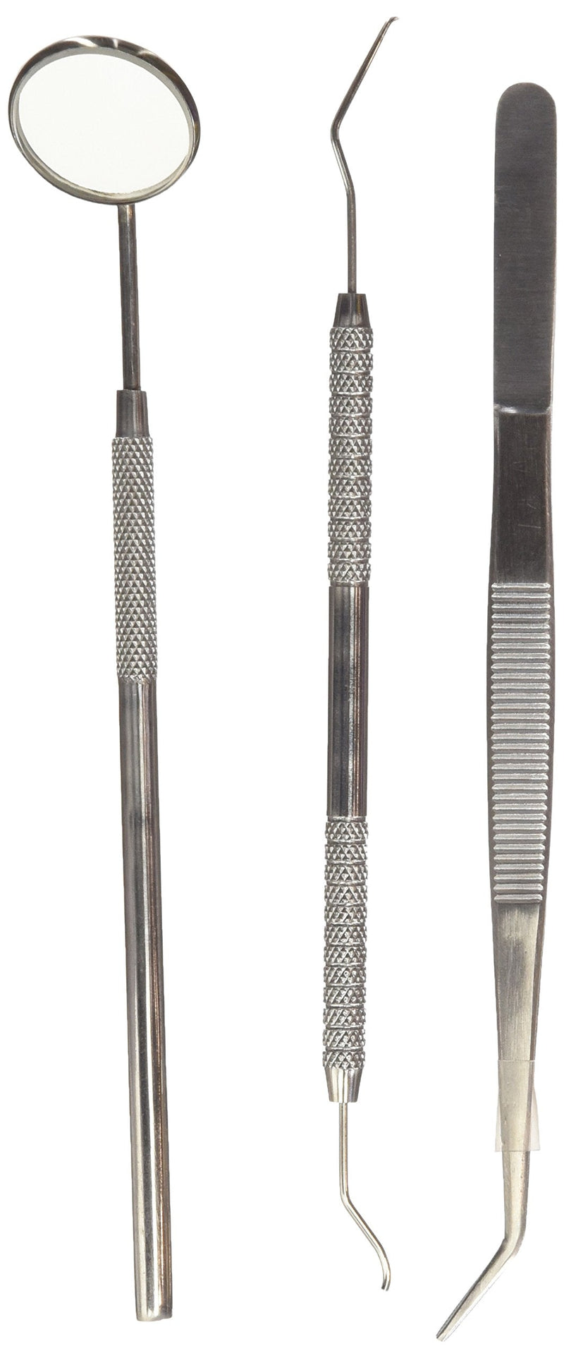 3pcs Basic Dental Instruments Set Mirror Explorer C. Plier