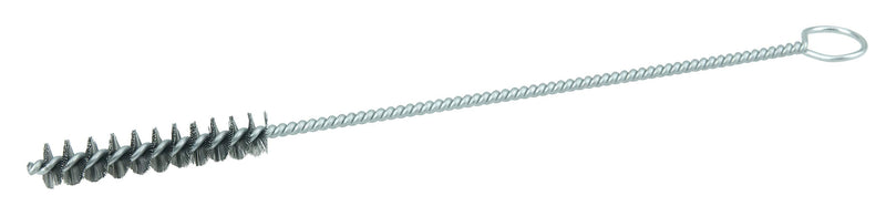 Weiler 21414 Hand Tube Brush, Single Stem/Single Spiral, 3/8", 0.04" Stainless Steel Fill, 2" Length, Made in the USA (Pack of 10) Pack of 10 .004 Wire size