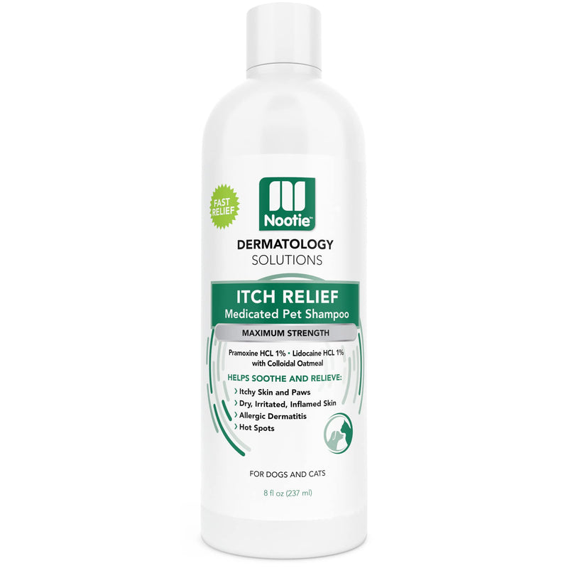 Nootie Itch Relief Shampoo for Dogs and Cats, Relieves Itchy Skin Medicated Pet Shampoo, Sold in over 10,000 Vet Clinics and Pet Stores Worldwide, 8 oz - PawsPlanet Australia