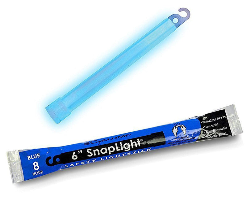 Cyalume Glow Sticks Military Grade Lightstick - Premium Blue 6” SnapLight Emergency Chemical Light Stick with 8 Hour Duration (Bulk Pack of 30 Chem Lights) 30 Pack