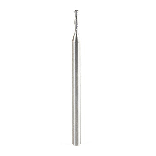 Amana Tool - 46373 Solid Carbide Up-Cut Ball Nose Spiral 1/16 Dia x 1/4" x 1/8 Shank R