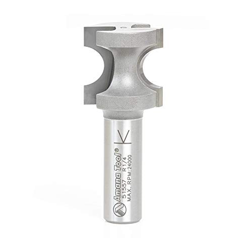 Amana Tool - 51557 Carbide Tipped Bullnose 1/4 Radius x 1 Dia x 1 2" Shank 1 Dia x 1 2" SHK