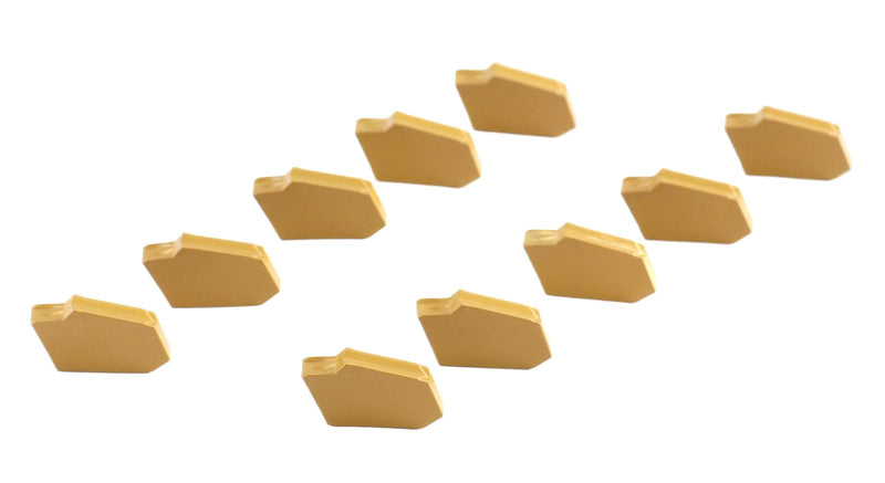 AccusizeTools - GTN-3, Self-Lock, Zero Degree Angle, Carbide Inserts TiN Coated 10 Pcs/Box, 2403-2004x10