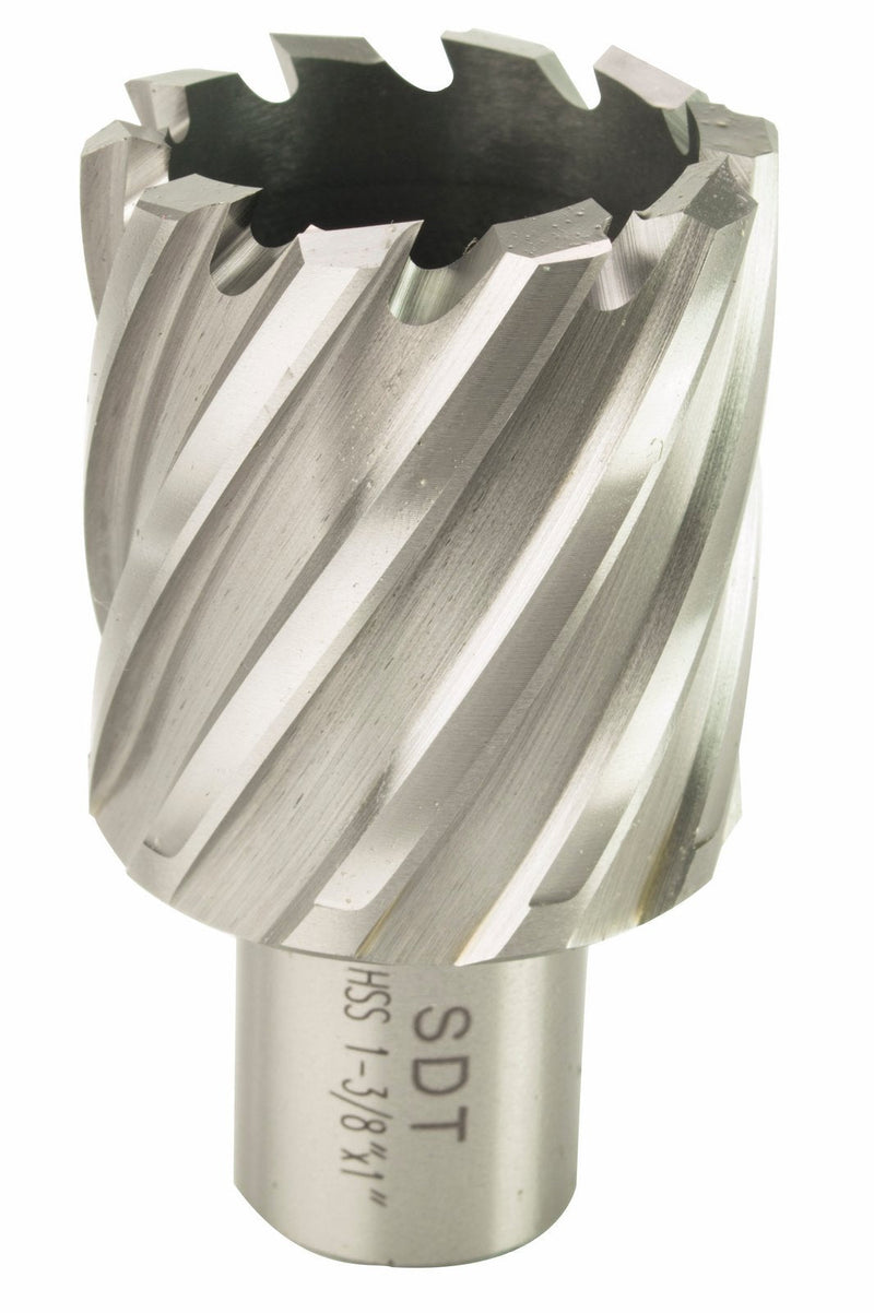 Steel Dragon Tools 1-3/8" x 1" High Speed Steel Annular Cutter with 3/4" Weldon Shank