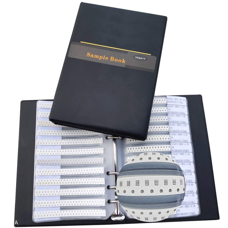 0402 0.5pF-2.2uF 82 Values(50pcs/Value) 4100pcs Capacitor Kit All Series SMD Combo Sample Book Kit SMT Pack Box Book 0402 (0.5pF-2.2uF) Capacitors