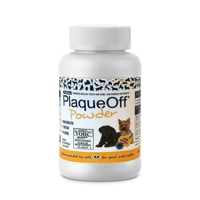 ProDen PlaqueOff Powder – Supports Normal, Healthy Teeth, Gums, and Breath Odor in Pets – 60 g - PawsPlanet Australia