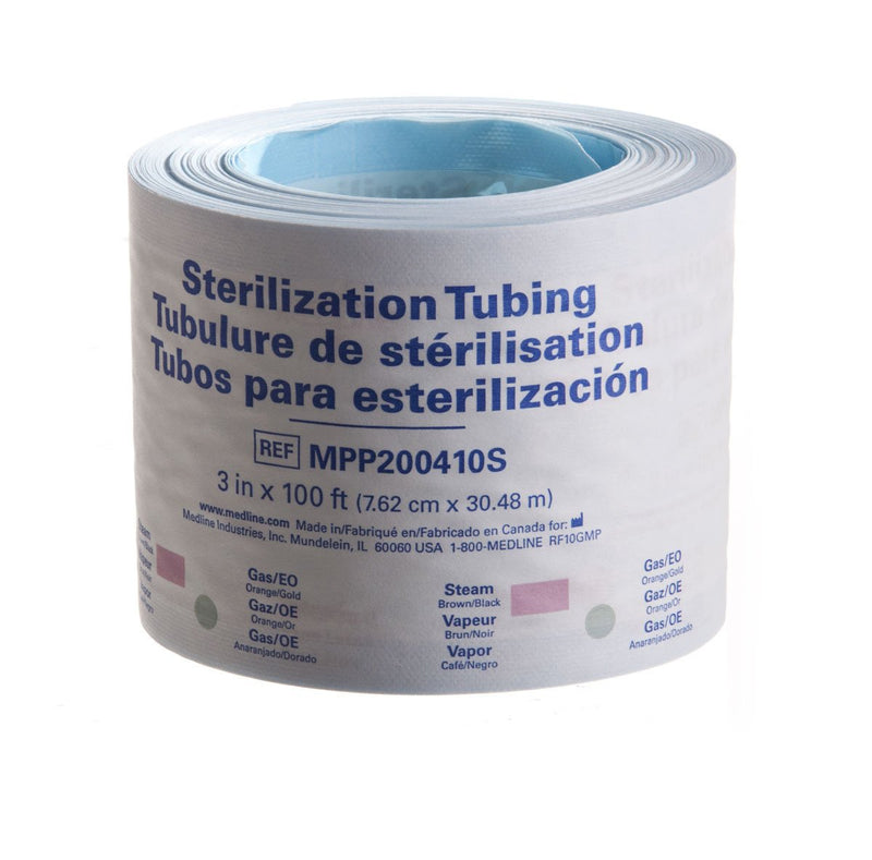 Medline Instrument Sterilization Tubing, Steam and Gas Resistant, 3 Inches x 100 Feet Roll, 1 Each - NewNest Australia