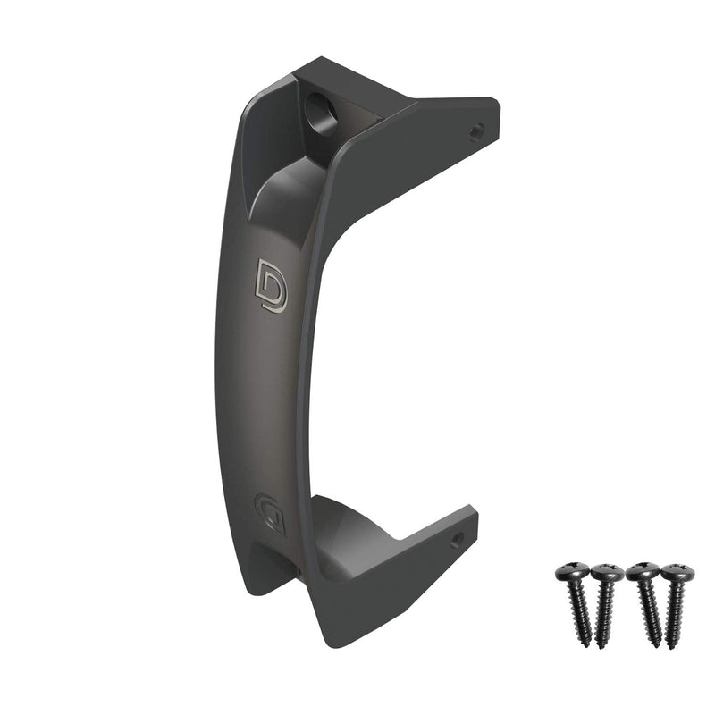 D&D TECHNOLOGIES LL3GH Gate Handle, Reversible for Right or Left Handing, Side-Fixing Legs Provide Easy Alignment & Added Strength, for Any Square Post Gate Black