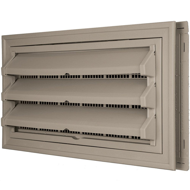 Builders Edge 140036419095 Foundation Vent Kit - Trim Ring and Fixed Louver Option (Galvanized Screen) 095, Clay 095 - Clay