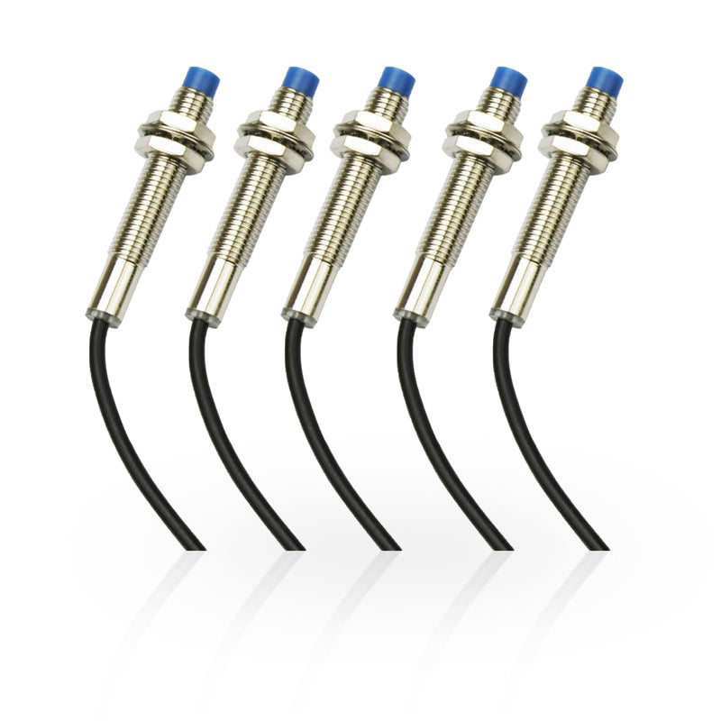 5Pcs NC Normally Close PNP Inductive Proximity Sensor Switch M12 Detector 4mm DC6V-36V 3 Wire LJ12A3-4-Z/AY