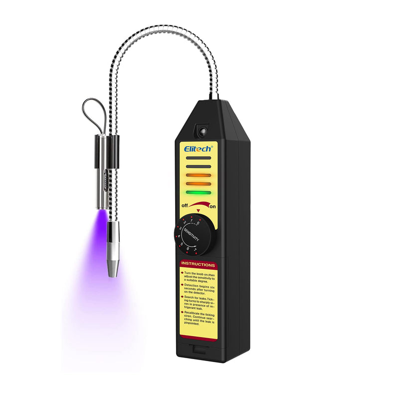 Elitech Freon Leak Detector Halogen Refrigerant Gas Leak Detector HVAC Tester AC Sniffer R22 R410A R134A 1234YF, WJL-6000S WJL-6000