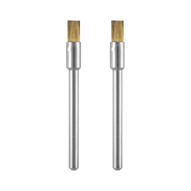 Dremel 537-02 Brass Brushes (2 Pack), 1/8" Diameter 2-Piece Brass Brush 1/8"