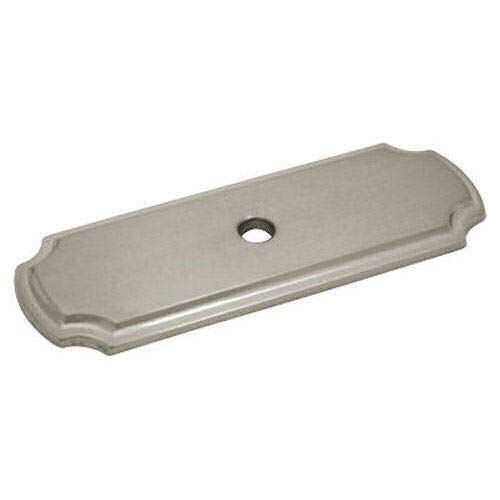 Cosmas 10 Pack B-112SN Satin Nickel Cabinet Hardware Knob Backplate/Back Plate