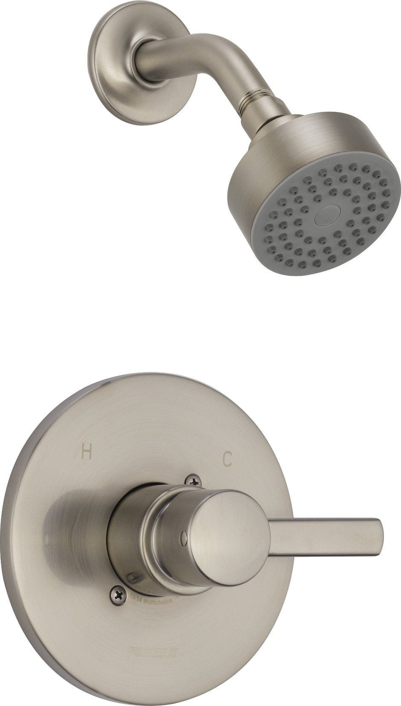 Peerless Precept Single-Handle Shower Faucet Trim Kit with Single-Spray Shower Head, Brushed Nickel PTT188782-BN (Valve Not Included) With Shower Head