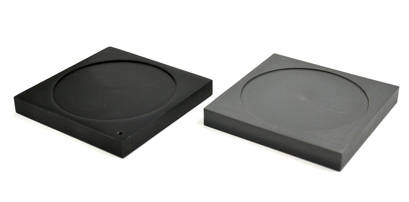 Eisco Labs - Ice Melting Plates with Rims, 1 Aluminum Plate, 1 Plastic Foam Plate - Heat Transfer Demonstration Kit - Conductivity & Heat Transfer Experiment, Energy Transfer, Melting Plates