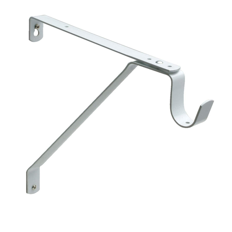 Nuk3y Heavy Duty Adjustable Shelf Rod Support Bracket (White) White