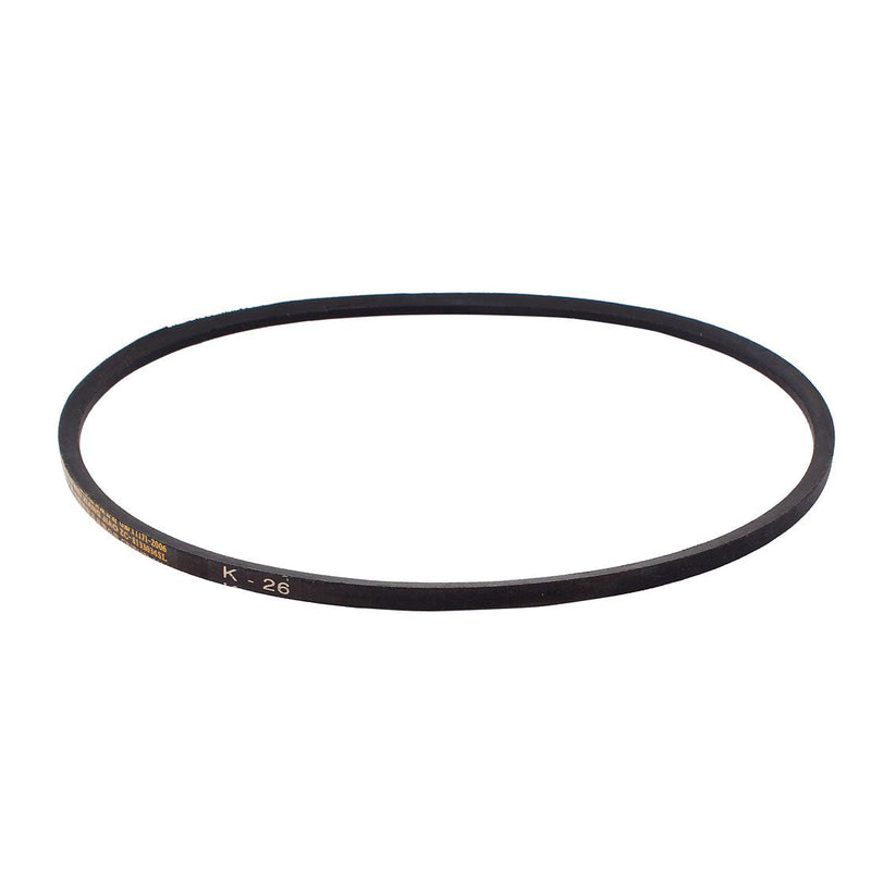 uxcell K-26 V Belt Machine Transmission Rubber, Black Replacement Drive Belt 26 inch Pitch Girth 8mm Width 6mm Height JIS Standard 26"