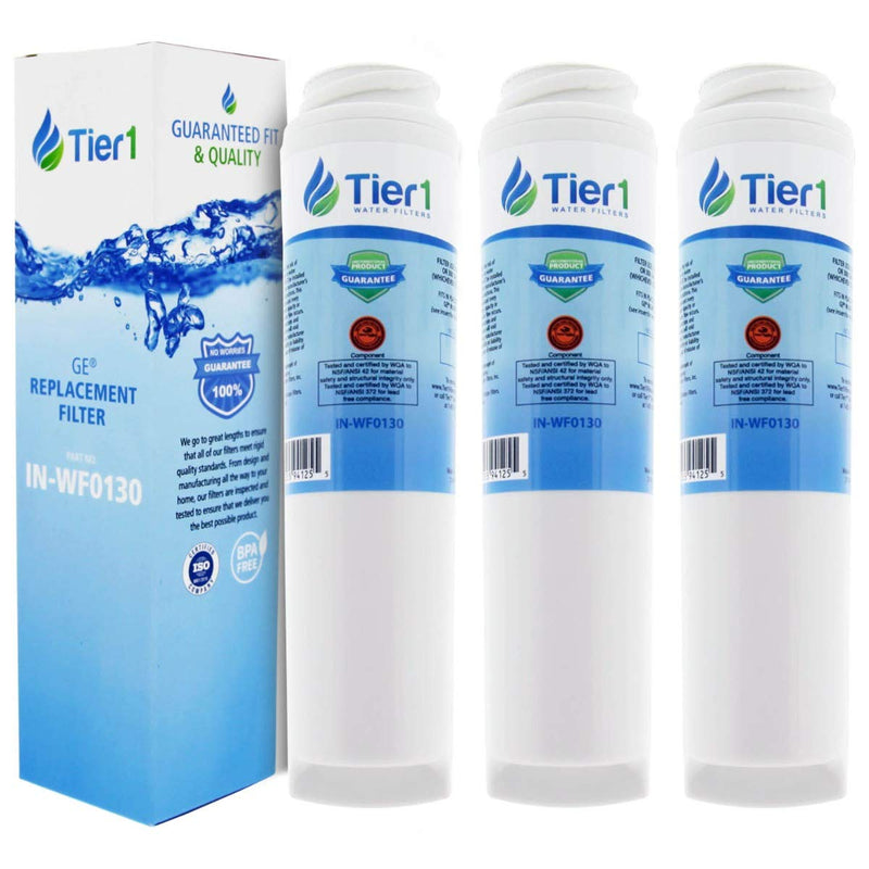 Tier1 Twist & Lock Under Sink Filter Replaces GE GXRLQR SmartWater, 3-Pack
