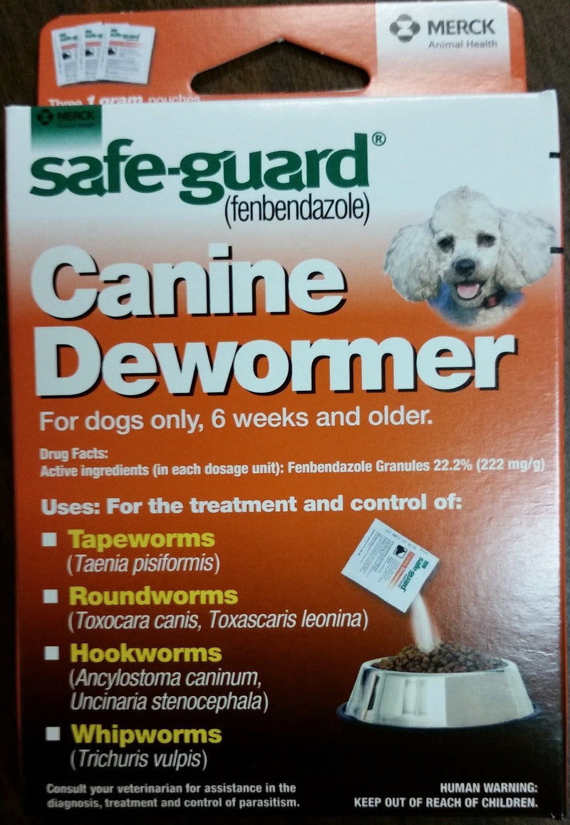 Wormers Dewormer 8 in 1 Safe Guard Canine Anti Parasite Small Dog Puppies 3 Day - PawsPlanet Australia