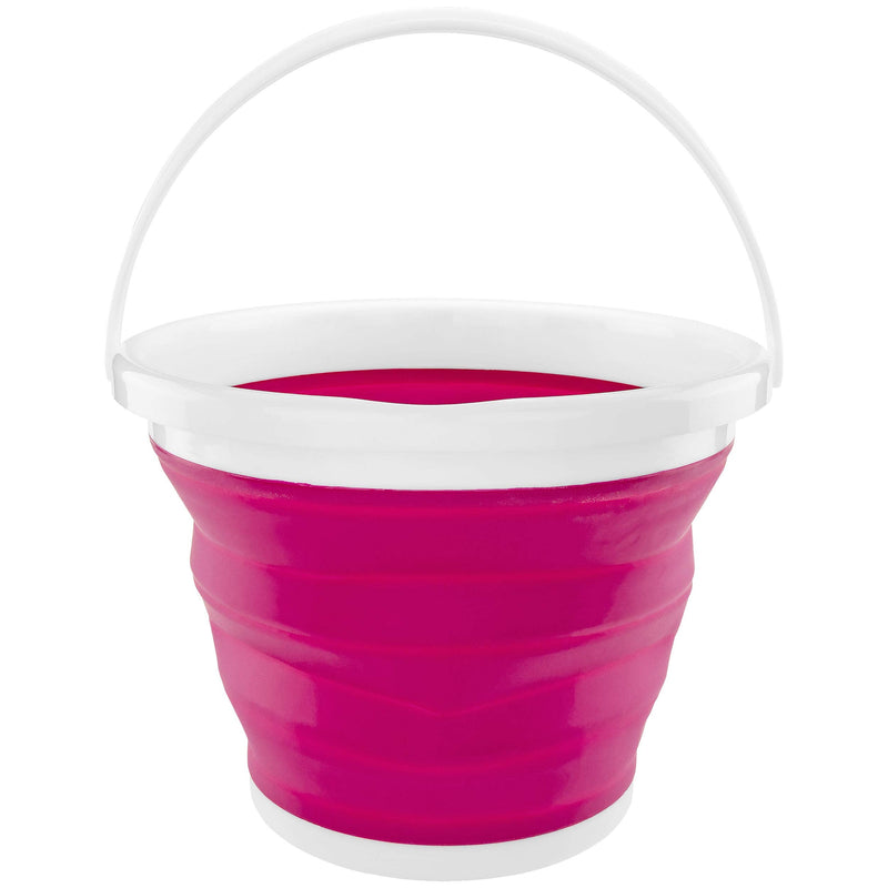 Southern Homewares Foldable Silicone Collapsible 2.65 Gallon Bucket Pink