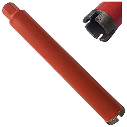 2" Wet Drill Core Bits for Concrete and Hard Masonry, 10mm Segment Height, 14" Drilling Depth, 1-1/4"-7 Arbor, Wet Only 2 Inch