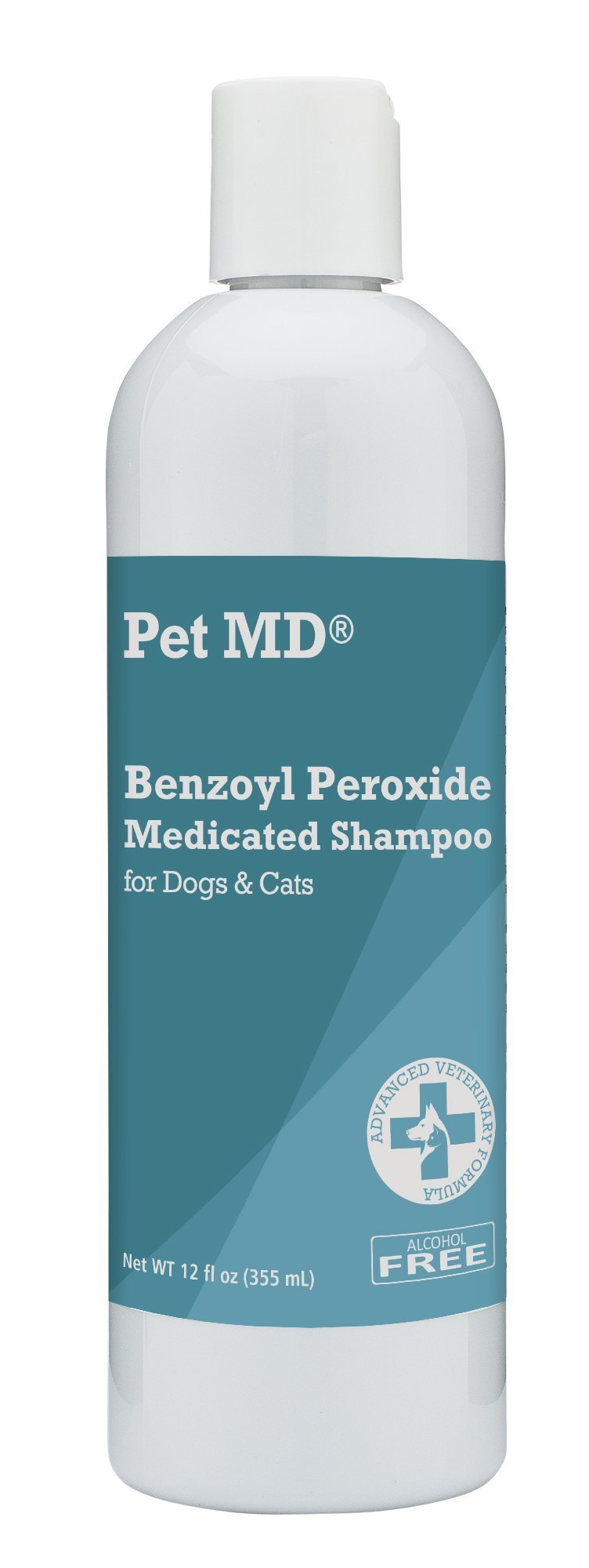 [Australia] - Pet MD Benzoyl Peroxide Medicated Shampoo for Dogs and Cats, Effective for Seborhhea, Dandruff, Mange, Itch Relief, Acne and Folliculitis, Citrus Scent, 12 oz. 