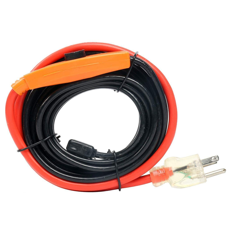 Cold Weather Pipe and Valve Heating Cable with Built-in Thermostat (3 Feet)