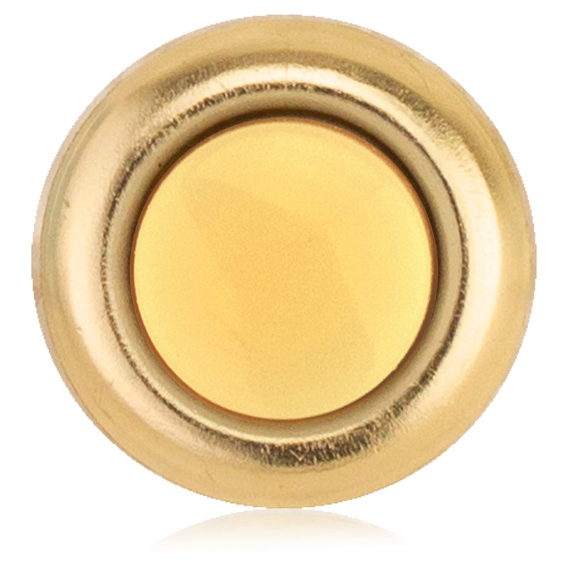 Newhouse Hardware FMBL Lighted Doorbell Button, 1-Pack, Brass Brass (Lighted)